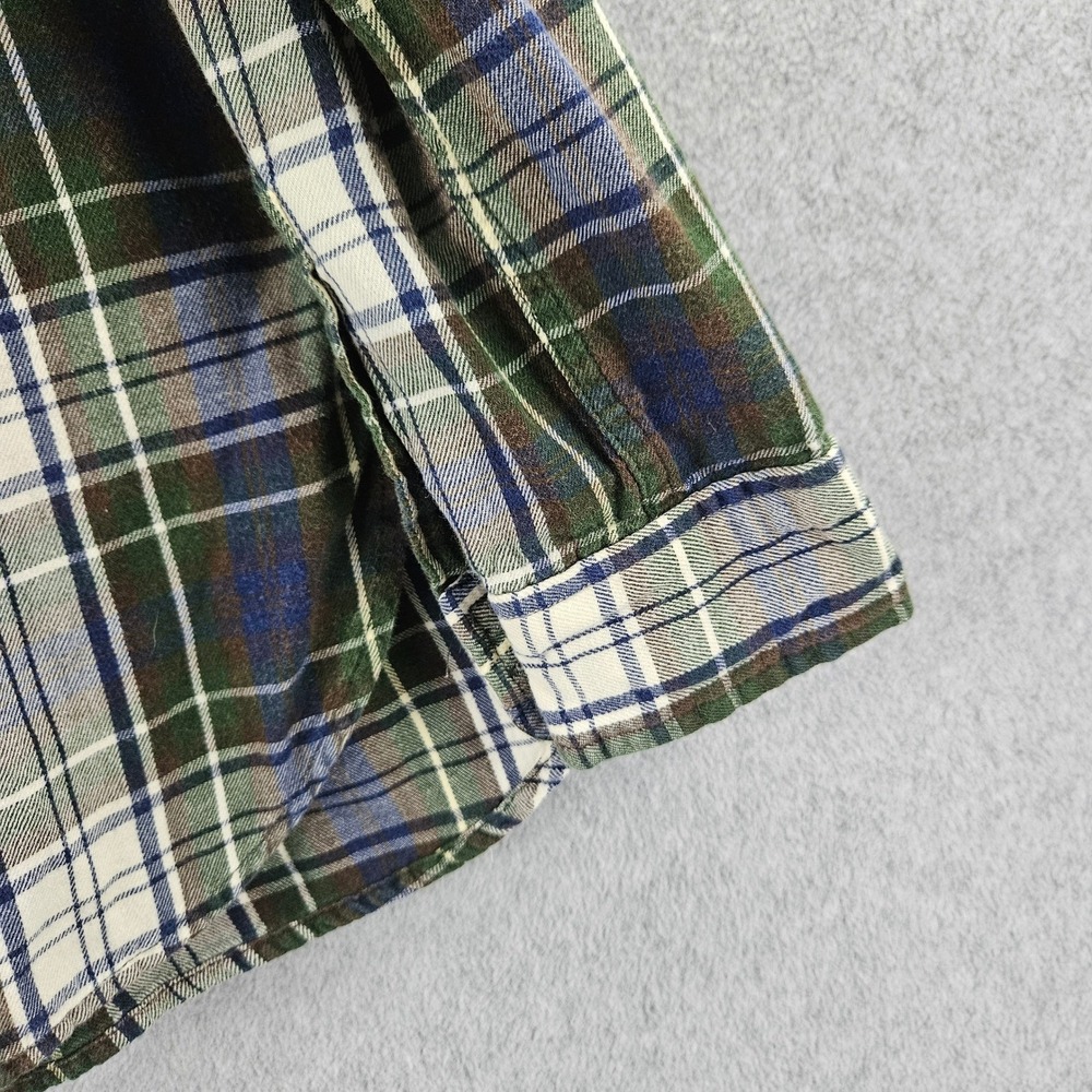 DENIM & SUPPLY RALPH LAUREN | Green Blue Plaid Flannel Shirt Medium RL Utility - Picture 8 of 12
